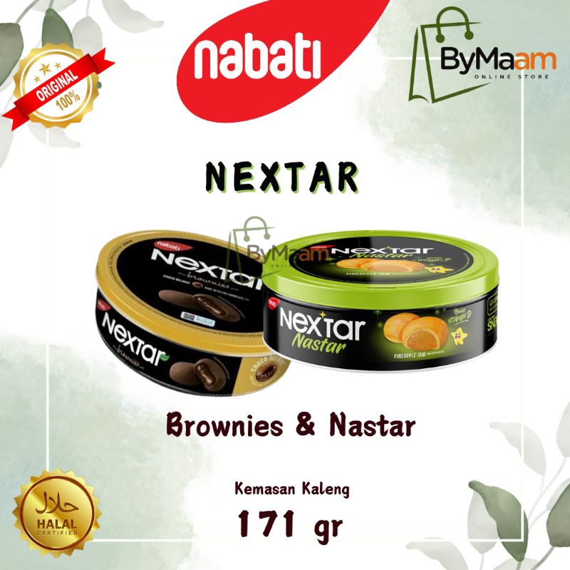 

Nabati Nextar Cookies Kaleng 171 gr Nastar Brownies Coklat Kaleng Mini