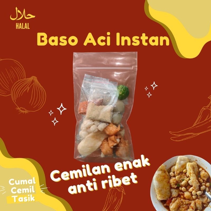 

BASO ACI INSTAN 1pcs BAKSO ACI KHAS TASIKMALAYA / SUPER HEMAT ENAK / 6pcs baso aci kemas vacum