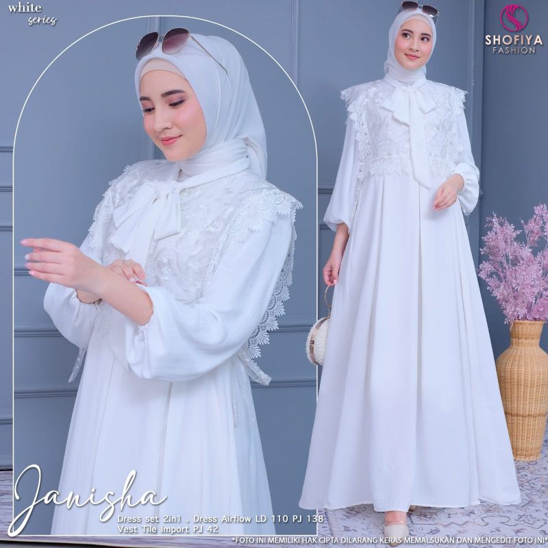 Gamis Hitam dan Putih series original shofiya / Naura dress / Tasha dress / Danica dress / Milca dre