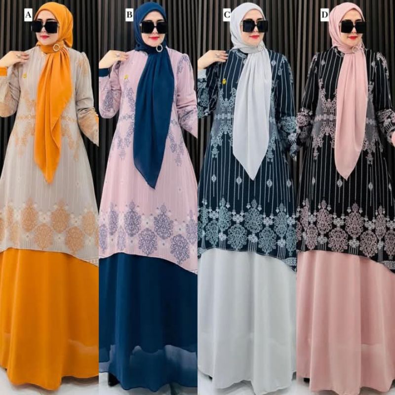 Nurhalizah Gamis Melayu / Gamis Original / Gamis Terbaru / Safira
