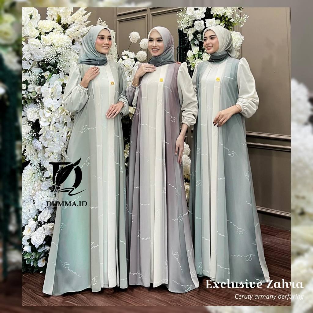 GAMIS SET HIJAB GLORIA DRESS WANITA MUSLIMAH TERBARU BY DUMMA