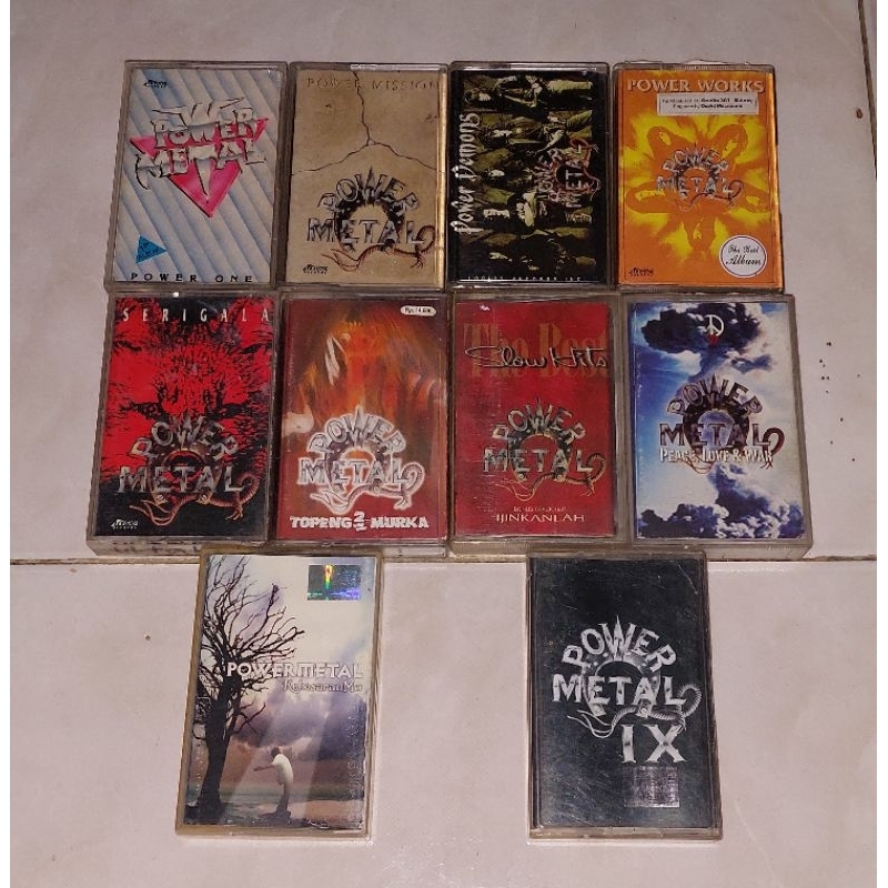 kaset pita POWER METAL album Power One / Power Mission / Power Demons / Power Works / Serigala / Top