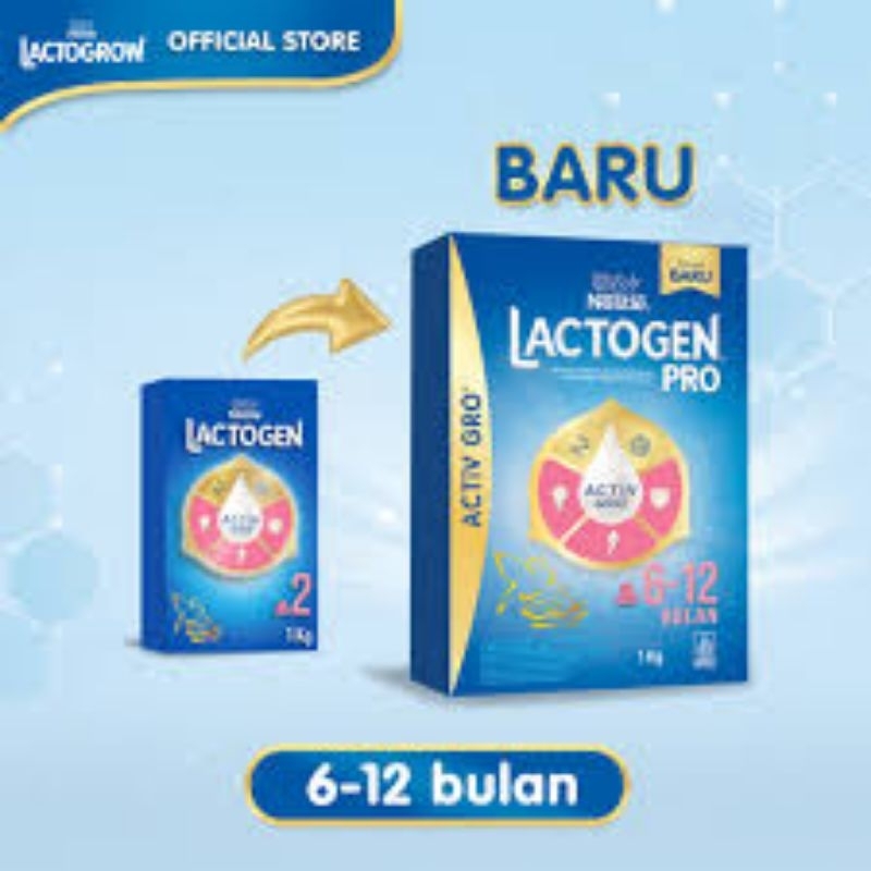 Lactogen 1 Pro (0-6 Bulan) & Lactogen 2 Pro (6-12Bulan) Activ Gro 1kg 1000gr