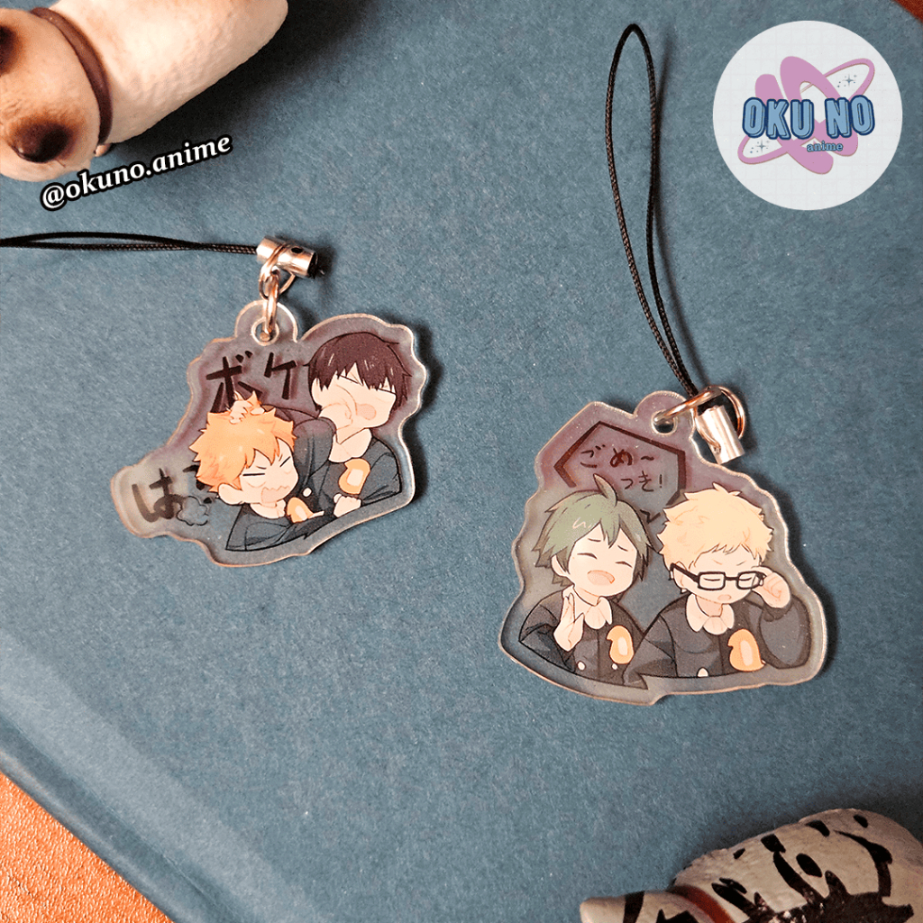 Haikyu (Haikyuu) Couple of Karasuno Akrilik Anime Keychain (Ganci) / Gantungan Kunci
