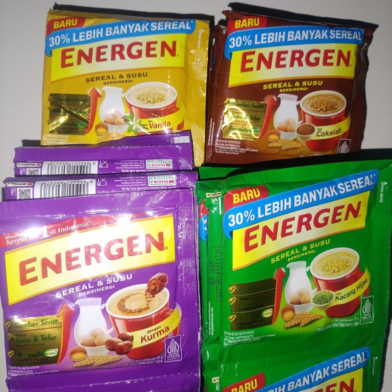 

Energen Kurma / Cokelat / Vanila / Kacang Ijo