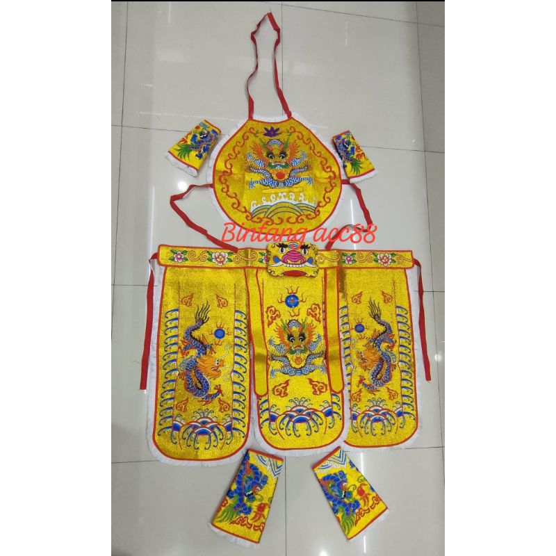 baju tatung / baju oto / otto / baju tiau tang - 2 naga - emas