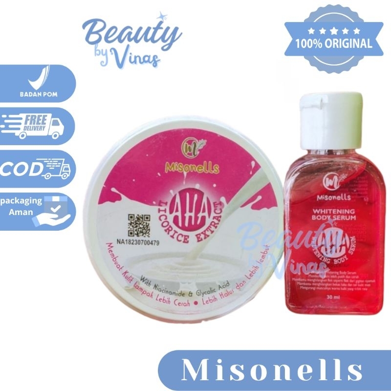 Misonells BLEACHING AHA bleaching badan pemutih badan Ampuh (BPOM)