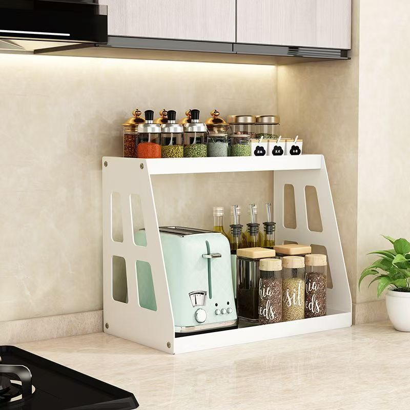 Rak Bumbu Dapur Stainless Steel Rak Botol Bumbu Rak Meja Makan Serbaguna Rak Bumbu