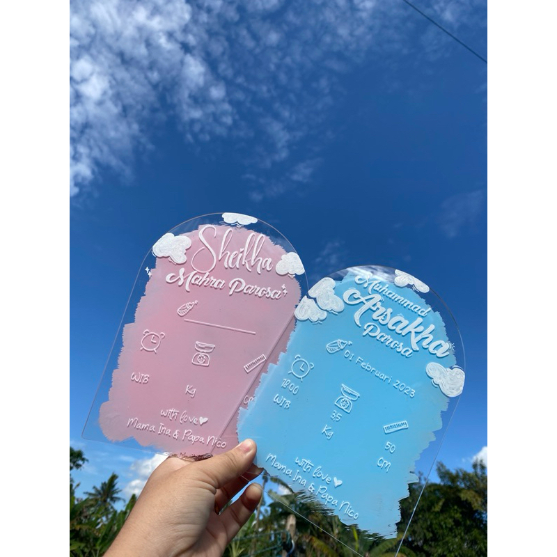 (1 HARI SIAP) Leater board baby new born/ papan nama bayi/ papan nama rumah sakit/hospital letter bo