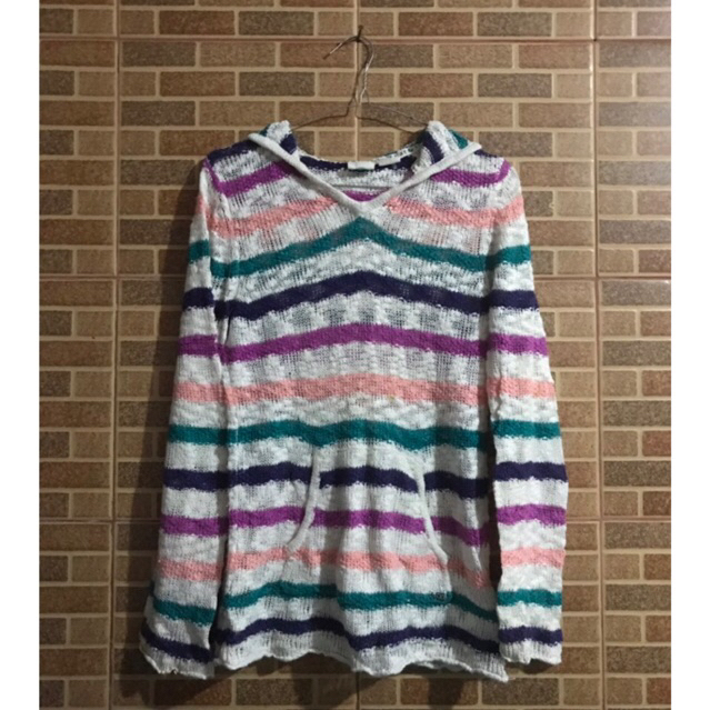 hoodie rajut warna warni