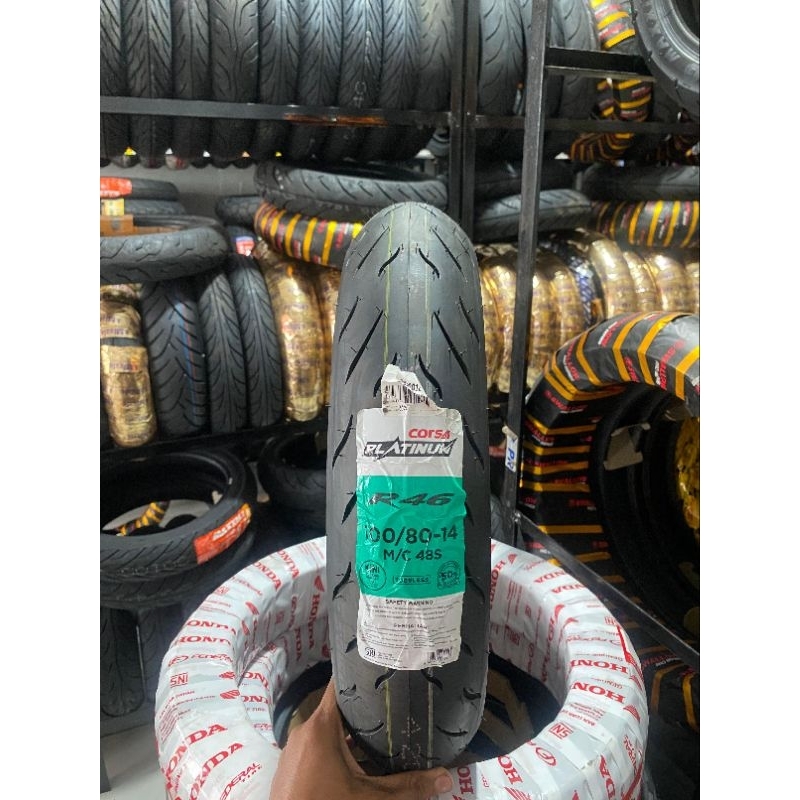 BAN SOFTCOMPOUND CORSA R46 100/80-14 DONAT MATIC VARIO BEAT GENIO