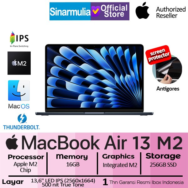 Apple MacBook Air 13 M2 Chip 256GB SSD 16GB IPS Mac