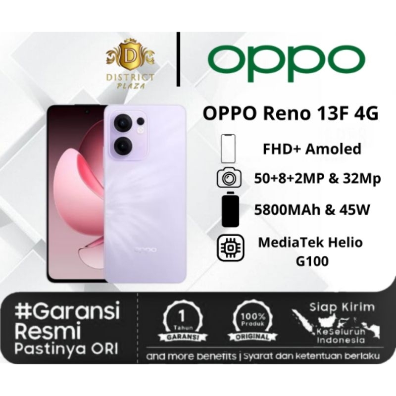 [FLAS SALE 2.2] Oppo Reno 13F 4G Ram [8+8/256Gb] Bergaransi Resmi Oppo Terbaru 2025