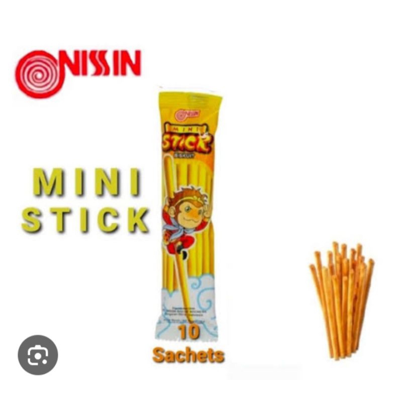 

Nissin mini stik biskuit kemasan coklat | isi 10bungkus