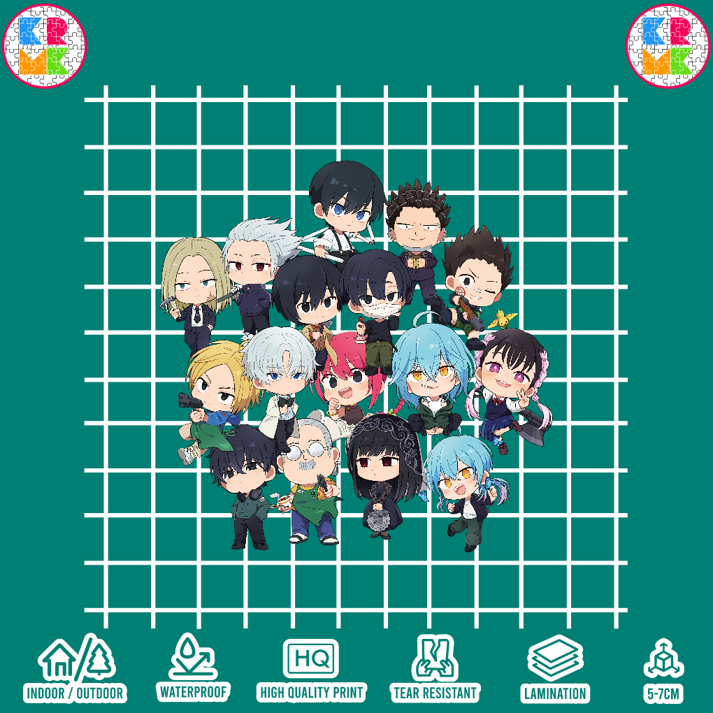 

KARIMIKA Sticker Pack UV Print Transparan Anime Sakamoto Days High Resolution Sticker Timbul