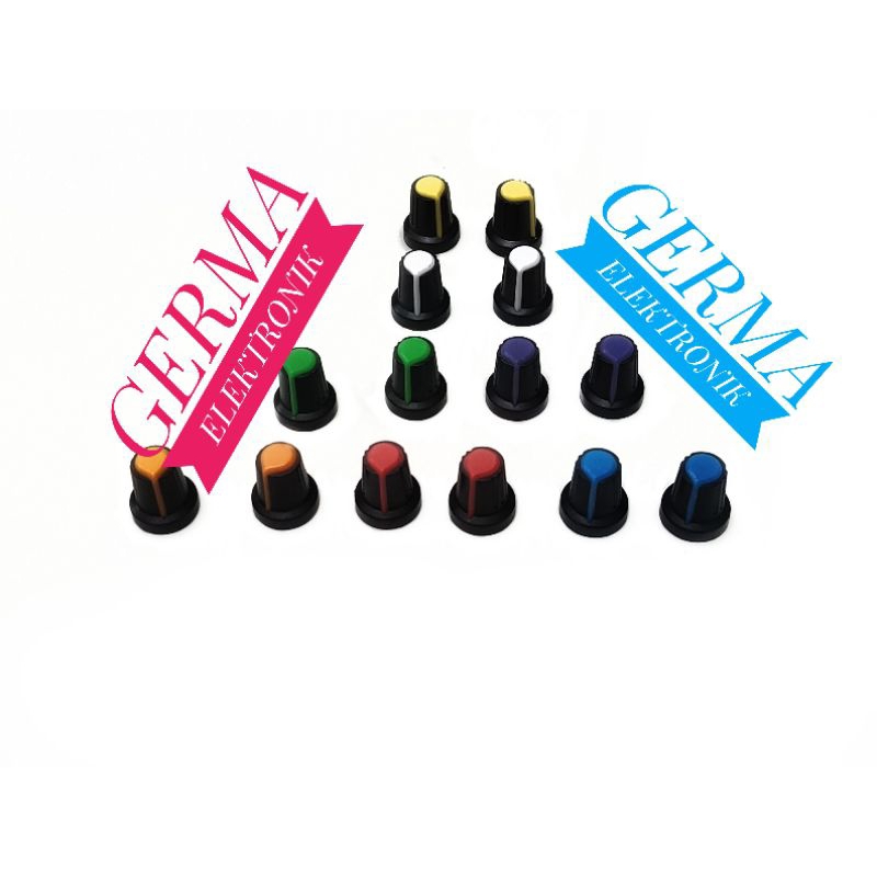Knop mixer putaran potensio knop potensio plastik berbagai macam warna