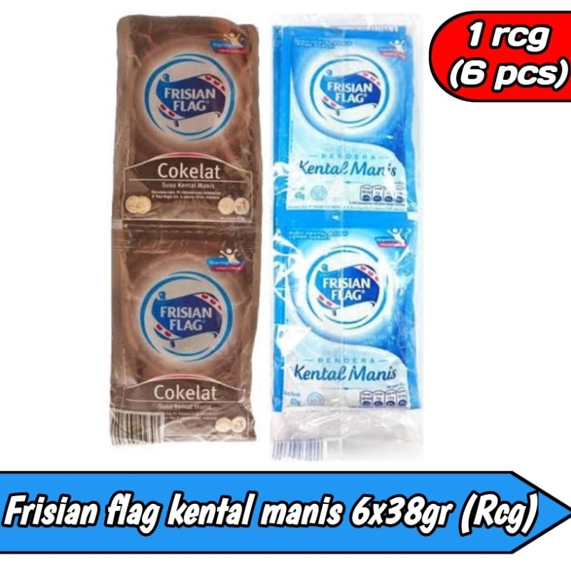 

Frisian flag kental manis 6x38gr (Rcg) putih & coklat