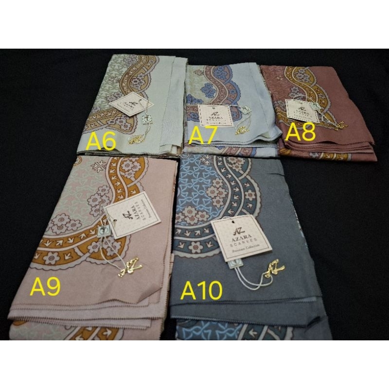 AZARA motif hijab segi empat printing lasercut