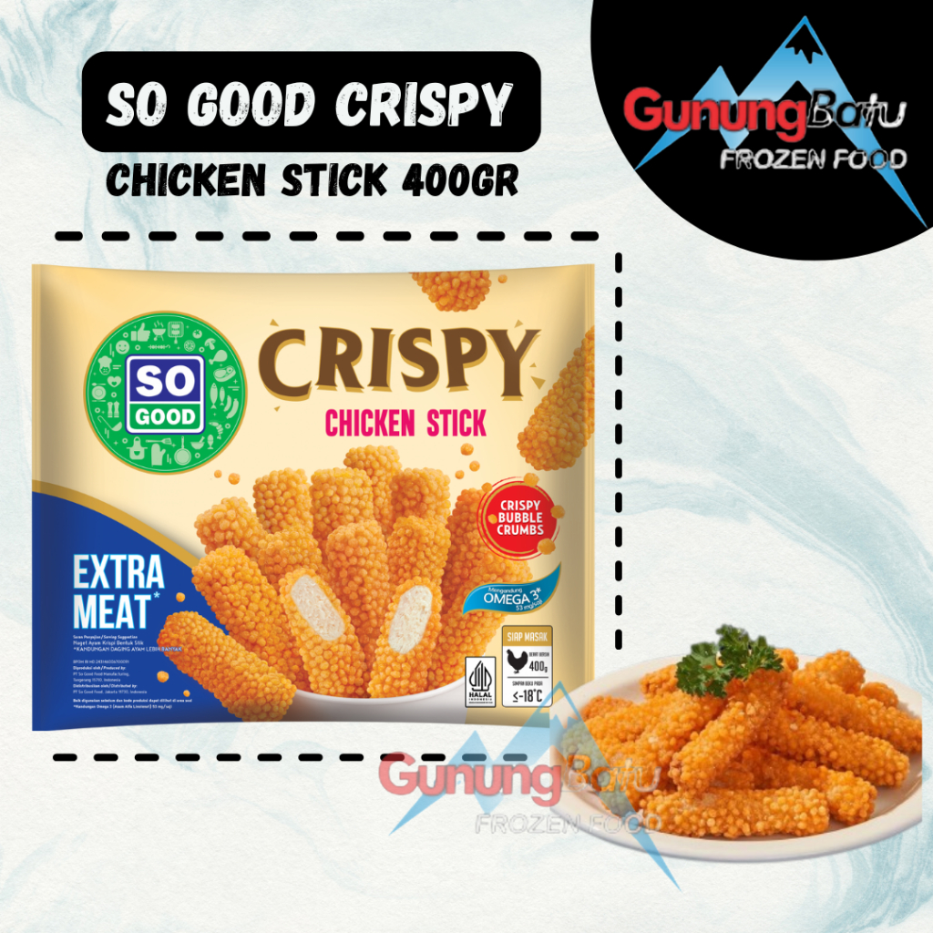

SO GOOD CRISPY CHICKEN NUGGET STICK 400GR