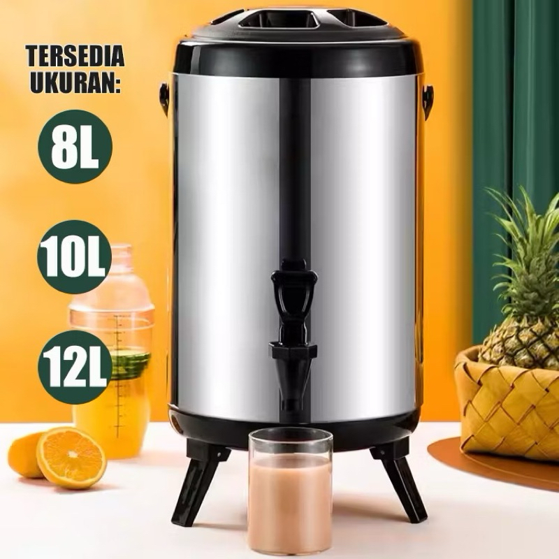 Milk Tea Bucket TB 8 liter 10 Liter 12 Liter - Dispenser Air Dispenser Milk Tea Stainless Steel Term