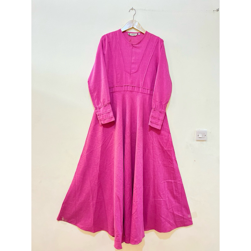 Preloved Gamis Jumbo/Gamis Polos/Baju Muslimah/Gamis Pink