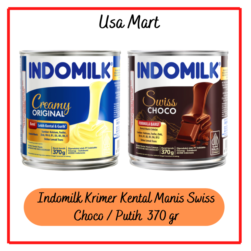 

Indomilk Krimer Kental Manis Swiss Choco / Putih 370 gram