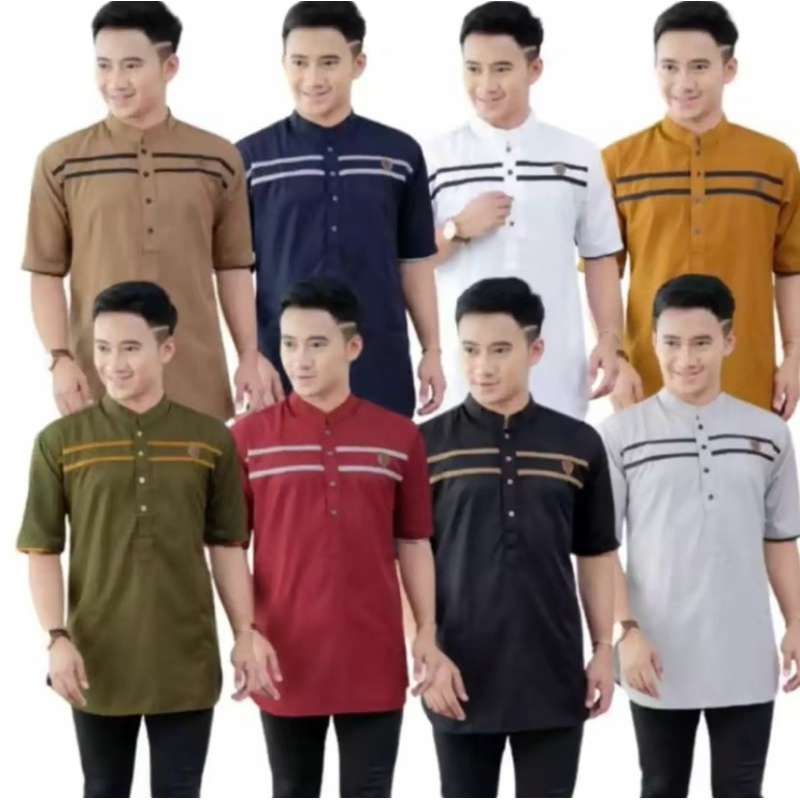 BAJU KOKO MUSLIM DEWASA LIST DUA// BAJU KOKO KURTA LIST DUA