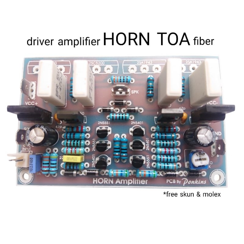 kit Driver Amplifier HORN TOA pcb fiber