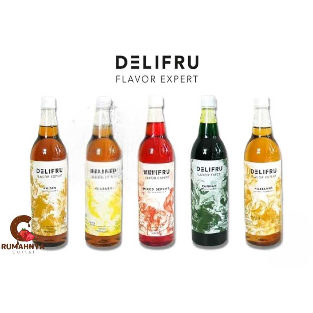 

Delifru Syrup Raisins All Varian 1liter/Flavoured Syrup Delifru 1lt/Halal