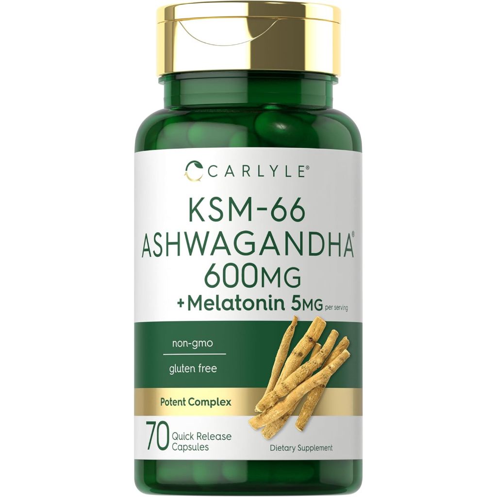 Carlyle KSM-66 Ashwagandha 600mg with Melatonin 5mg