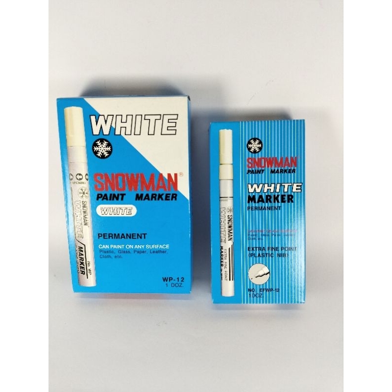 

Spidol Snowman Paint Marker Fine / Extra Fine Permanent White /Putih