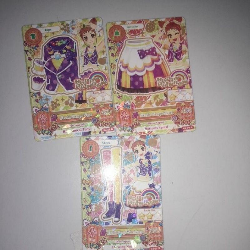 ‼️FAKE CARD TAPI BISA MAIN DI MESIN‼️WTS AIKATSU SET FRESH GRAPE PALSU REPLIKA DUPE