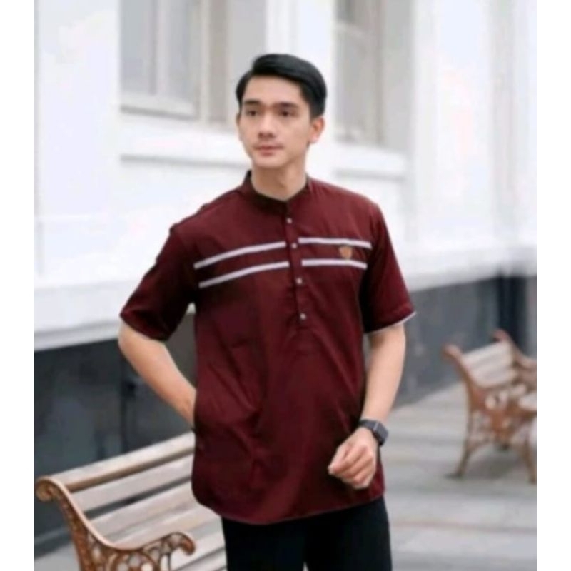 Kemeja Pria Lengan Pendek kurta pakistan