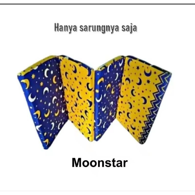 sarung kasur lipat 4 ukuran 200x120x5 motif abstrak coklat