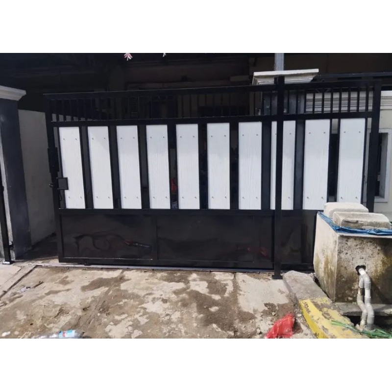 pagar pintu dorong GRC