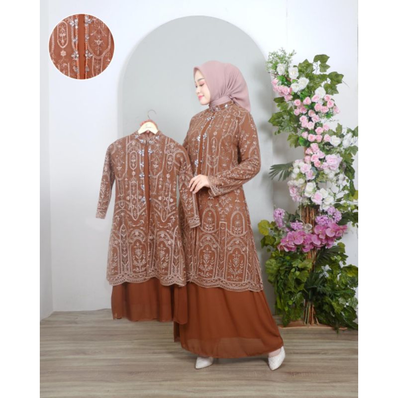 NEW ARRIVAL Gamis Couple Ibu & Anak Gamis Lebaran 2025 Model Terbaru Gamis Outer Gamis Syari Hamis M