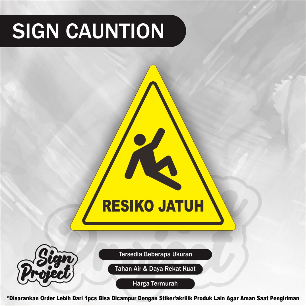 

STIKER VINYL RESIKO JATUH stiker vinyl anti air RESIKO PASIEN JATUH laminasi glossy Stiker resiko jatuh & Stiker indikasi resiko