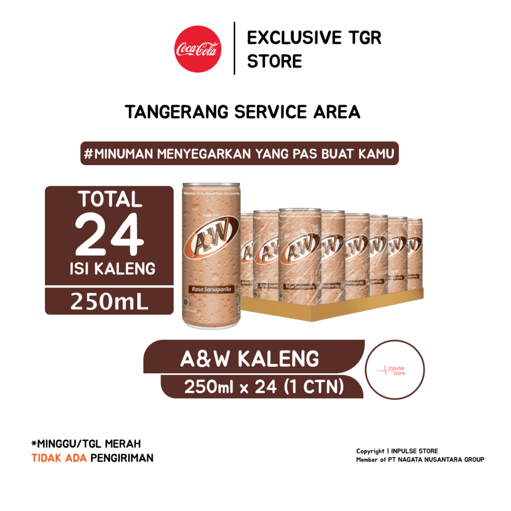 

A&W Sarsaparilla kaleng 250ml 24 (CTN)
