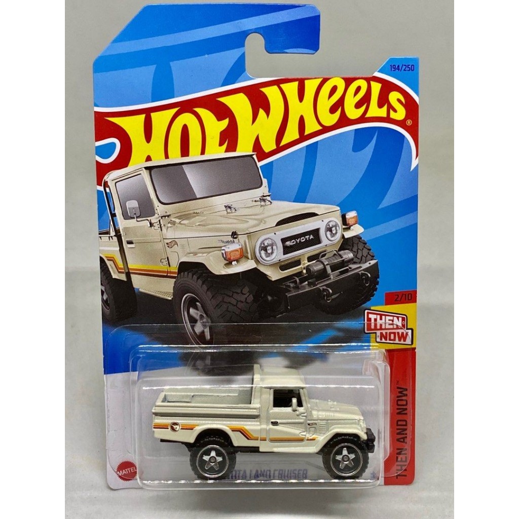 Hot Wheels Toyota Land Cruiser Beige White SUV Pickup Truck Diecast