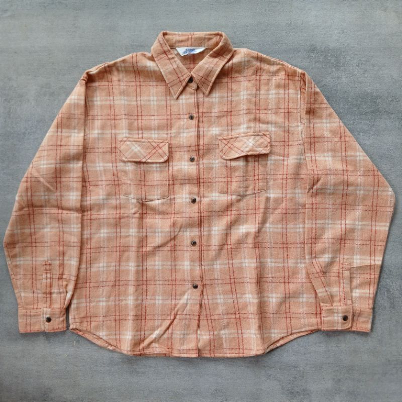 kemeja flanel workshirt wool second KMJ-010