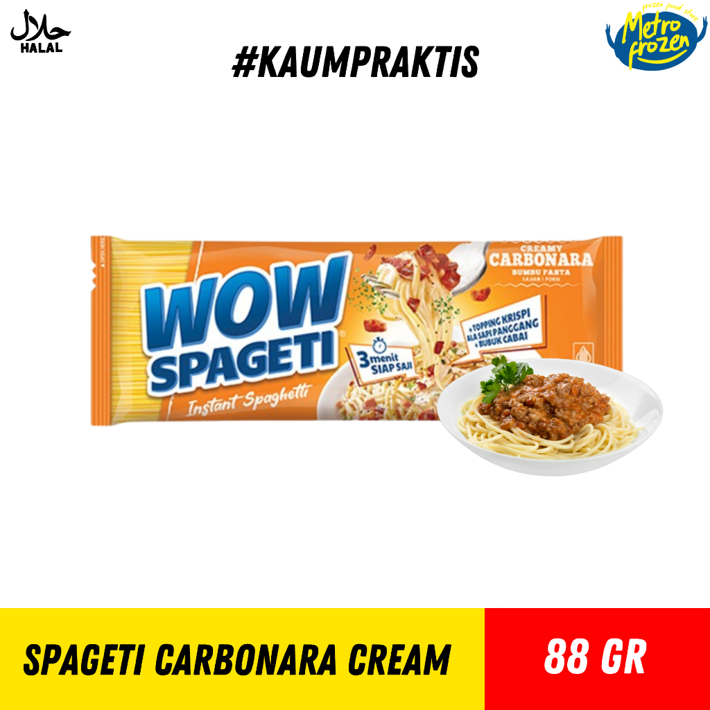 

WOW SPAGETI Carbonara Cream & Meaty Bolognes 84gr //spageti creamy //spageti carbonara