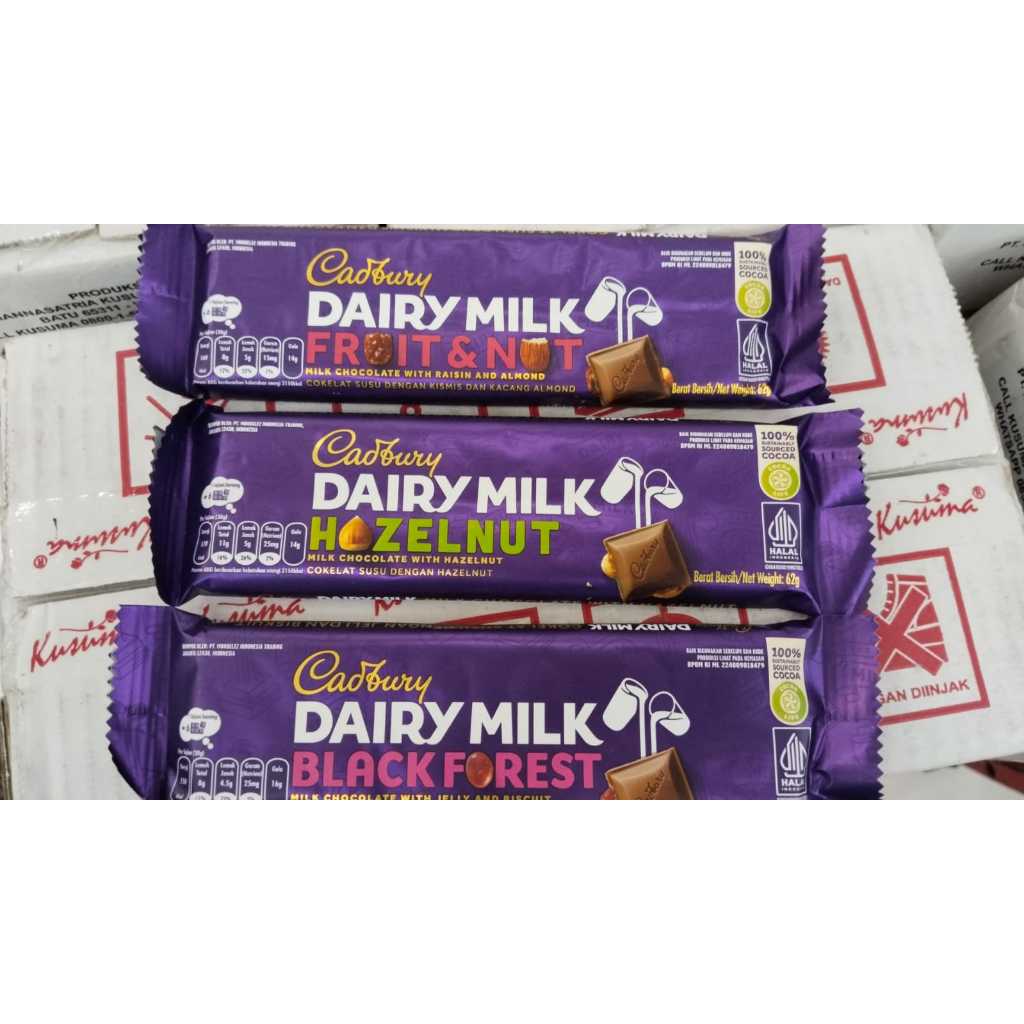 

CADBURY DAIRY MILK Coklat Susu Chocolate Milk Bar 62gr / 90gr / 160gr