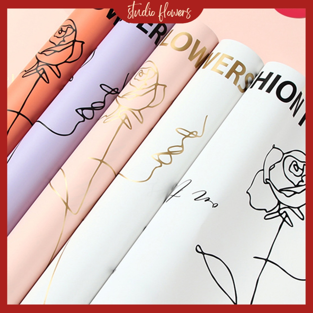 

Kertas Bunga Buket Motif Flower Rose Flower Wrapping Paper Kertas Florist KB6122