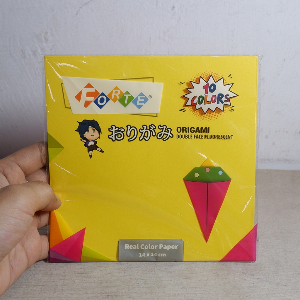 

Kertas Lipat Origami Murah Forte 14 x 14 cm 10 Warna Isi 20 Lembar