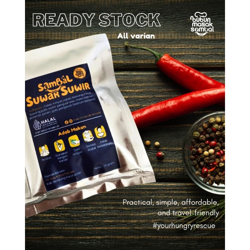 

Sambal sachet Bubun Masak Sambal