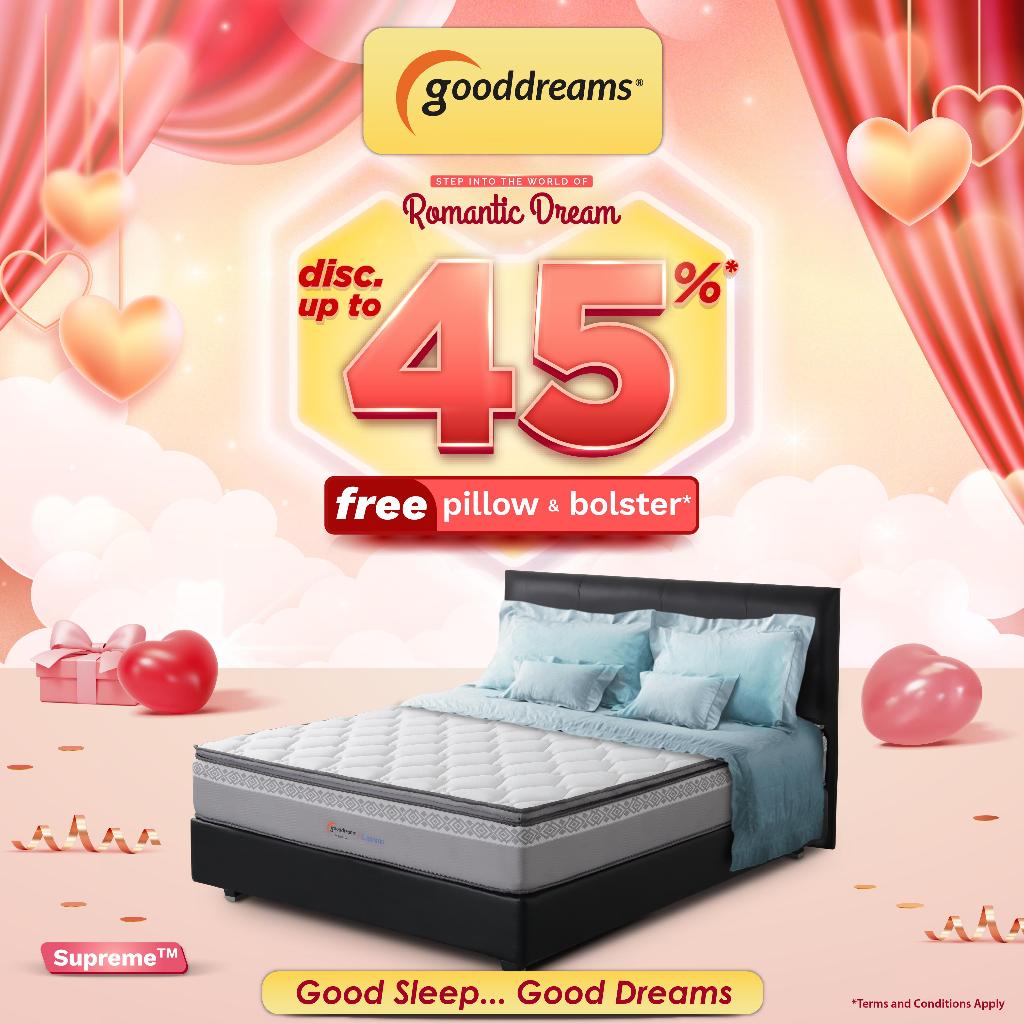Florence Gooddreams Series Supreme 160 x 200 Matras Spring Bed Ketebalan 28 Cm