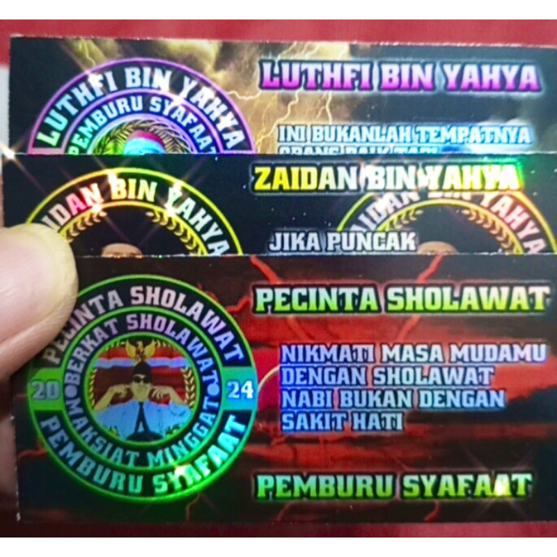 

Sticker Hologram Pecinta Sholawat & Pemburu Syafaat (Bonus Setiap pembelian)