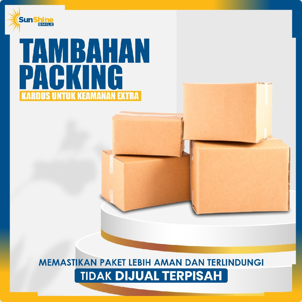 

Kardus Packingan Tambahan Packing Agar Paket Lebih Aman dan Safety Sunshine Smile