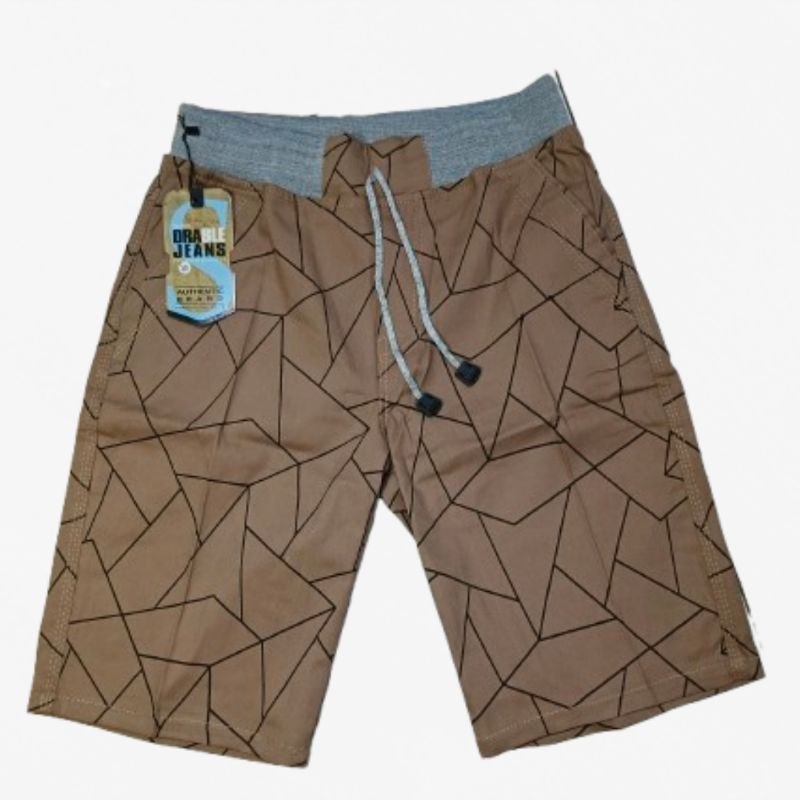 Celana Pendek Pria Dewasa Motif Abstrak Chino Kolor Cowok Short Pants Rib Kekinian