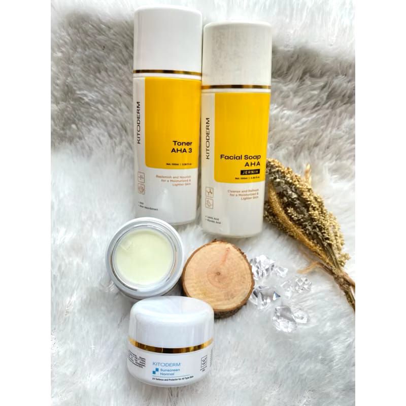 Paket glowing dari kitoderm aha3 skincare /paket glowing kitoderm
